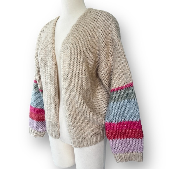 NWT Saltwater Luxe Tan “Hello Sunshine” Lightweight Knit Cardigan - Picture 2 of 11